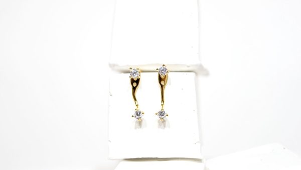 satelite earrings gold