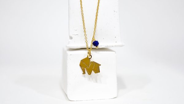 elephant necklace gold