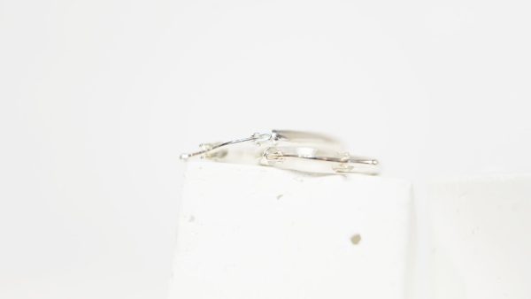 oval hoops earrings silver