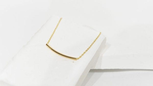 tube necklace gold