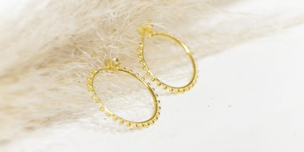garland earrings gold