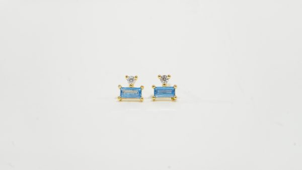 geometry blue earrings