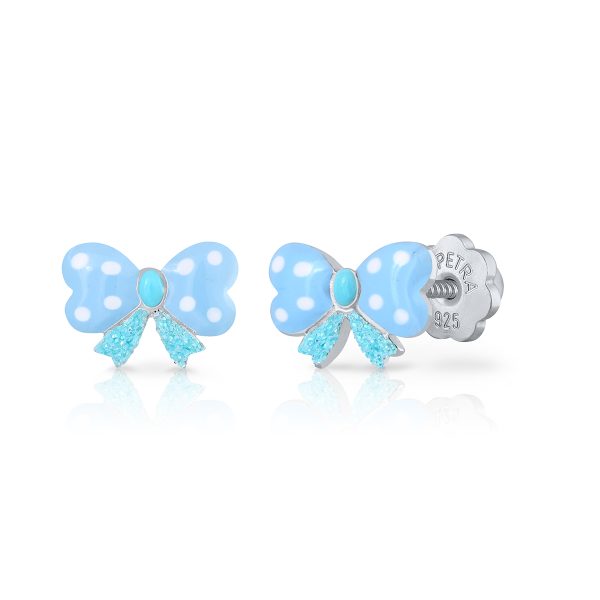blue bow lapetra earrings