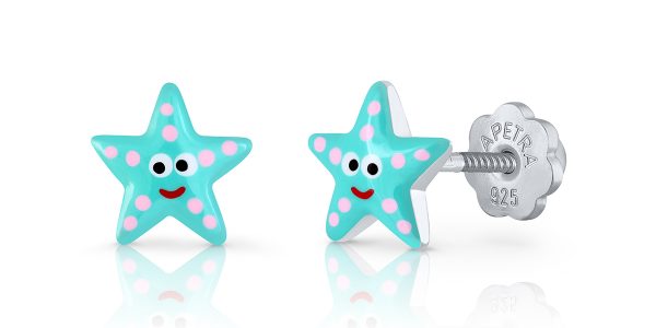 blue sea star lapetra earrings