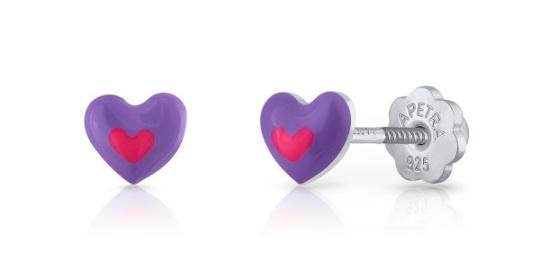 purple heart lapetra earrings