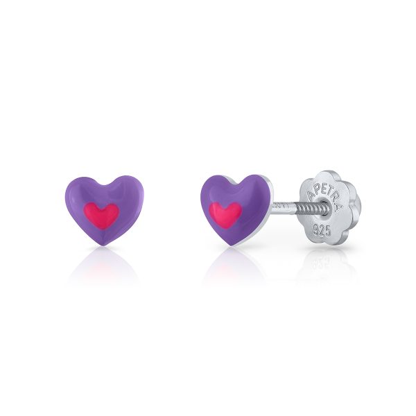 purple heart lapetra earrings