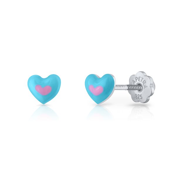 blue heart lapetra earrings