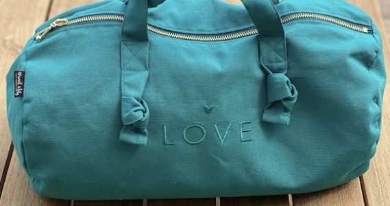 turquoise love bag