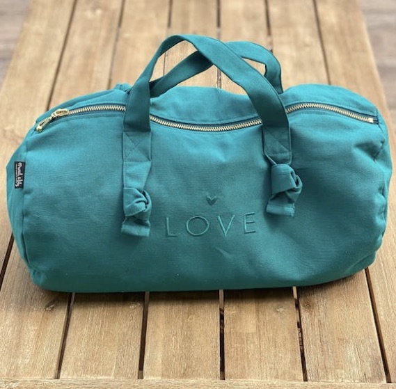 turquoise love bag