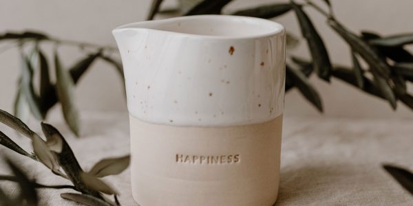 happiness milk jug