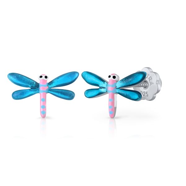 blue dragonfly lapetra earrings