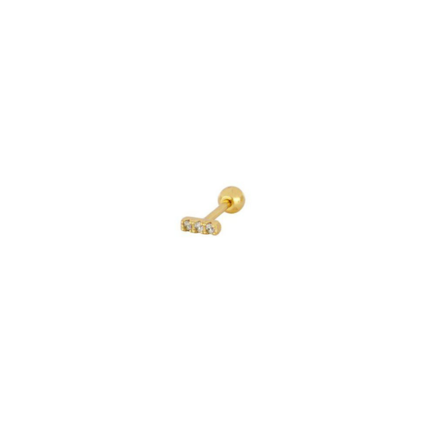 mini pole piercing gold