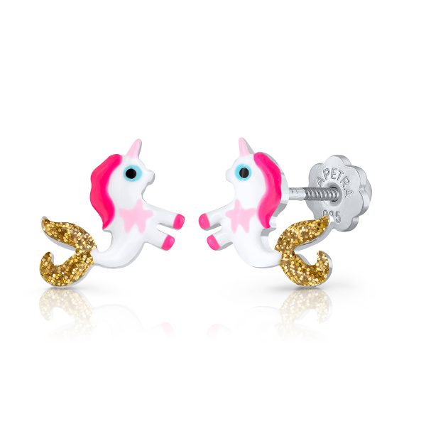 fuchsia sea unicorn lapetra earrings