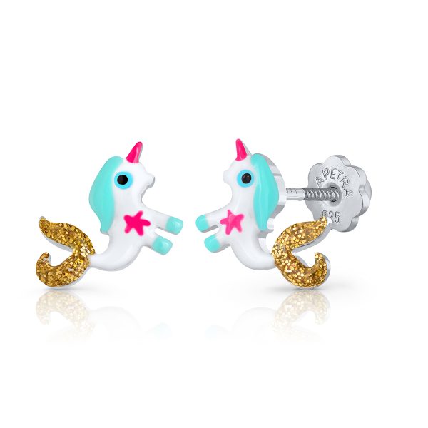 blue sea unicorn lapetra earrings