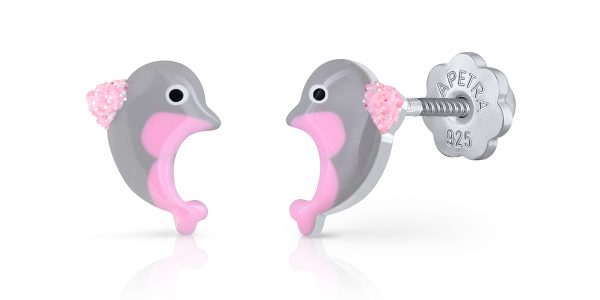 gray dolphin lapetra earrings