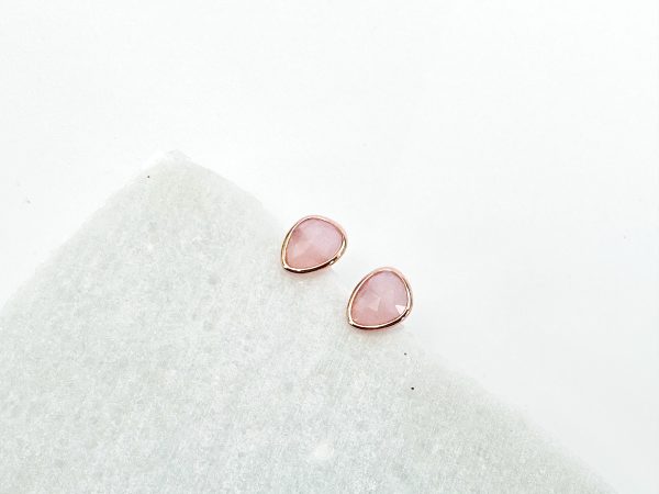 ava earrings cuarzo rosa