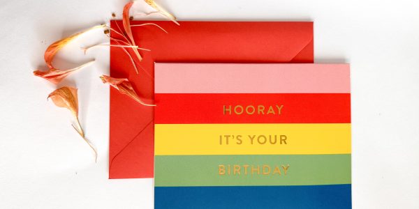 hooray it's your birthday postcard