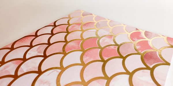 pink mermaid postcard