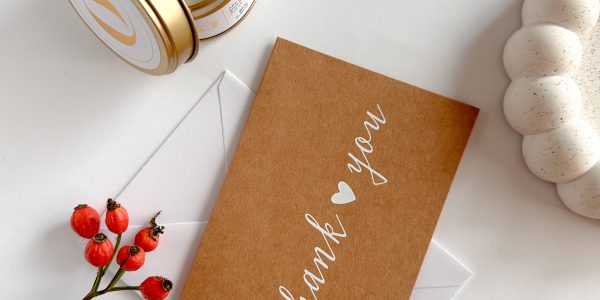 thank you craft postcard