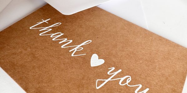 thank you craft postcard