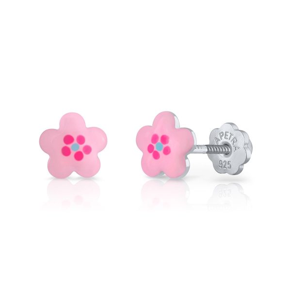 pink flower lapetra earrings