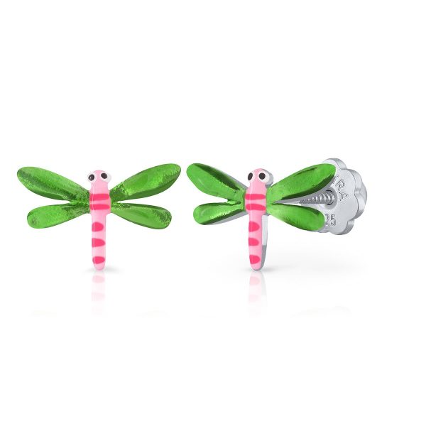 green dragonfly lapetra earrings