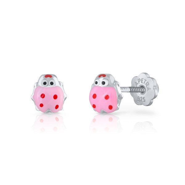 pink ladybug lapetra earrings